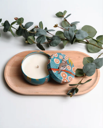 Aboriginal Scented Blue Gum Eucalyptus Candle Tin