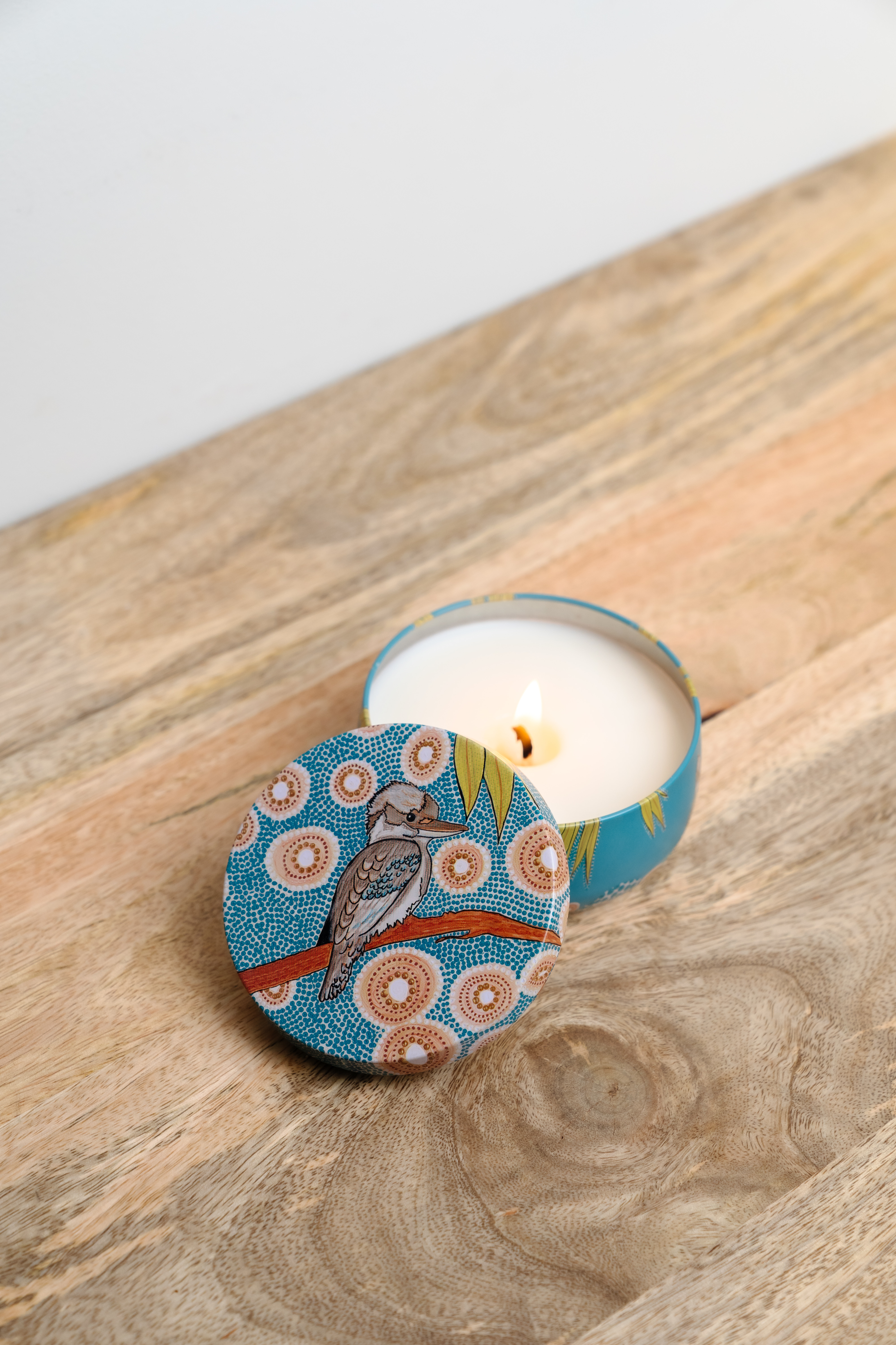 Aboriginal Scented Blue Gum Eucalyptus Candle Tin