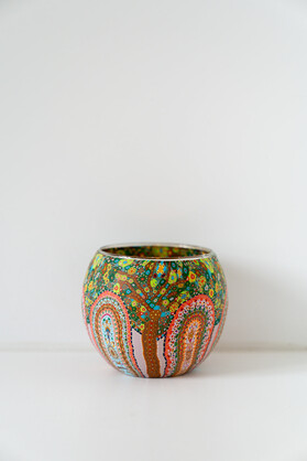 Aboriginal Tree of Life Tealight Candle Holder