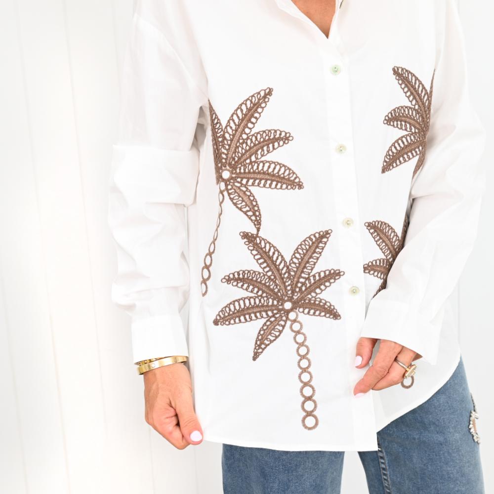 2524-PACK "Hannah" Chocolate Palm with Embroidery - Pack of 3 (S,M,L)