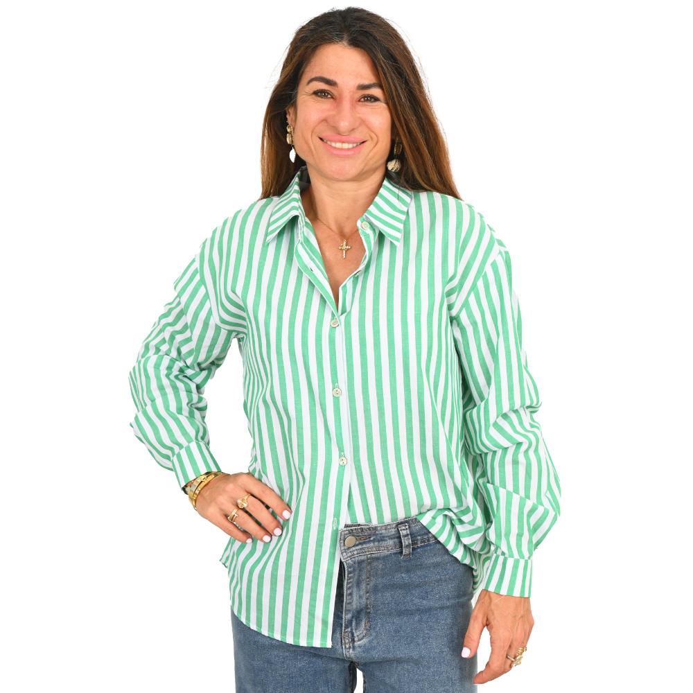 2514-PACK One of a Kind Green"Julia" Shirt - Pack of 4 (XS,S,M,L)