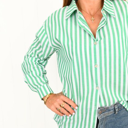 2514-PACK One of a Kind Green"Julia" Shirt - Pack of 4 (XS,S,M,L)