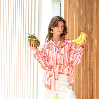 2481-PACK Runway Rio "Julia" Stripe Shirt - Pack of 3 (S,M,L)