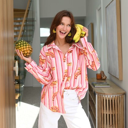 2481-PACK Runway Rio "Julia" Stripe Shirt - Pack of 3 (S,M,L)