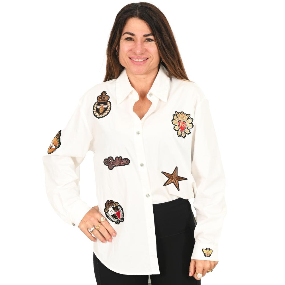 Crowned Bee "Julia" White - Pack of 4 (XS,S,M,L)