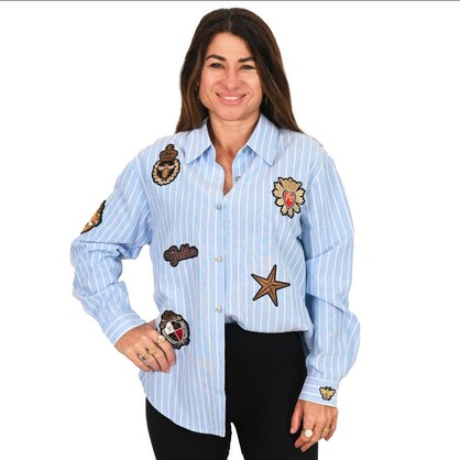 Crowned Bee "Julia" Blue - Pack of 4 (XS,S,M,L)