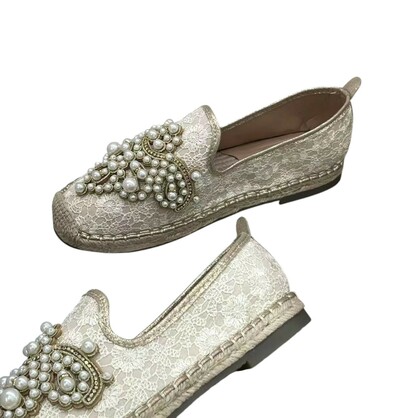 PEARL ESPADRILLE SLIP ONS