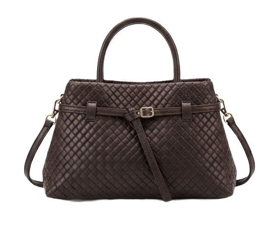 SOLENE WOVEN LEATHER HANDBAGBAG MOCHA
