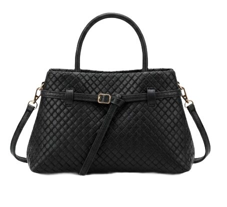 SOLENE WOVEN LEATHER HANDBAGBAG BLACK