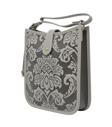 IDLE MESSENGER CROSSBODY LEATHER BAG GREY