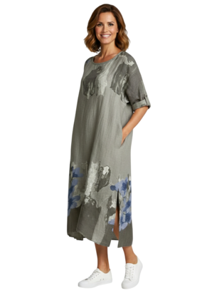 ALLEY LINEN DRESS TAUPE