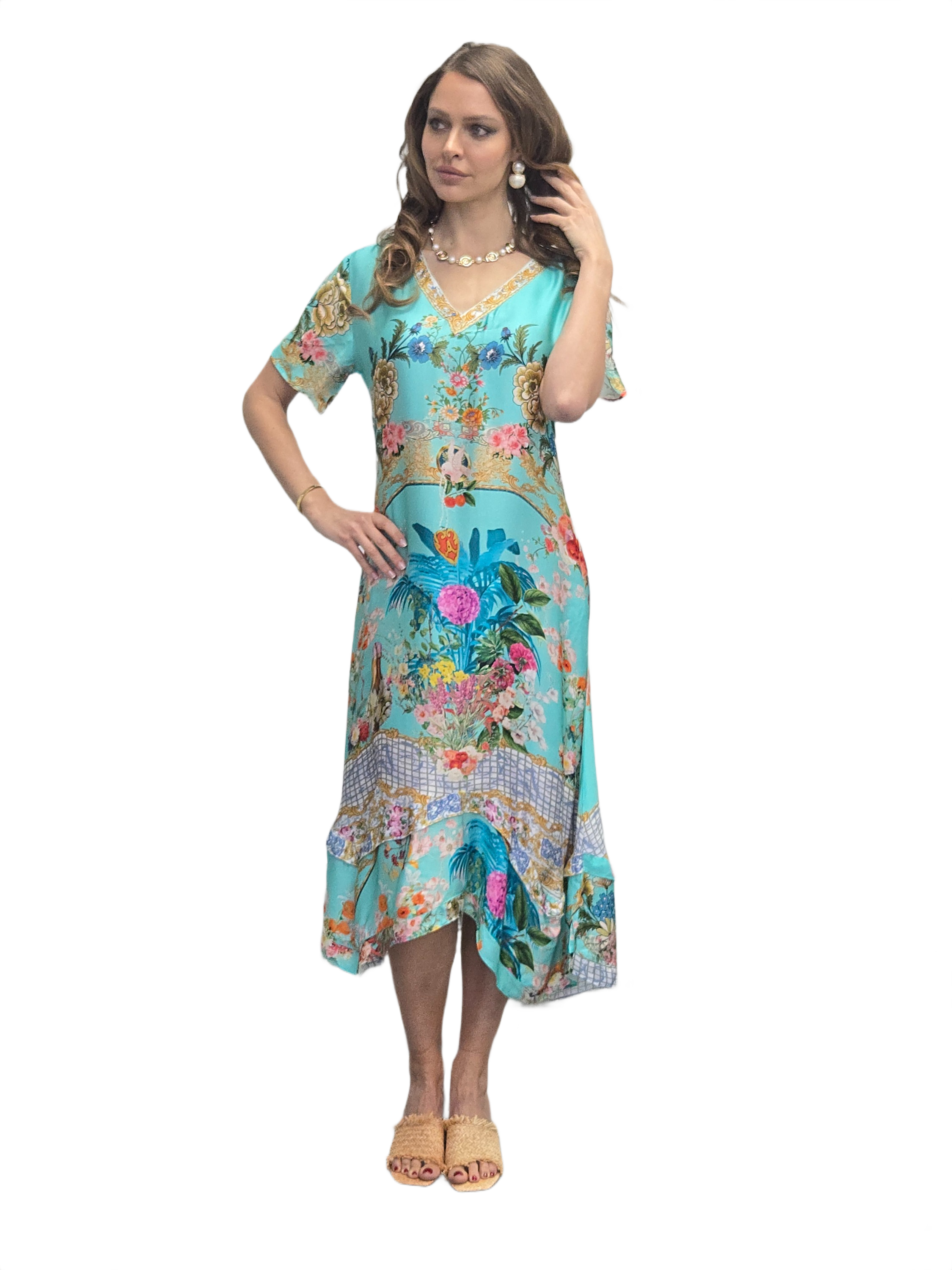 VAST MODAL SATIN MIDI DRESS