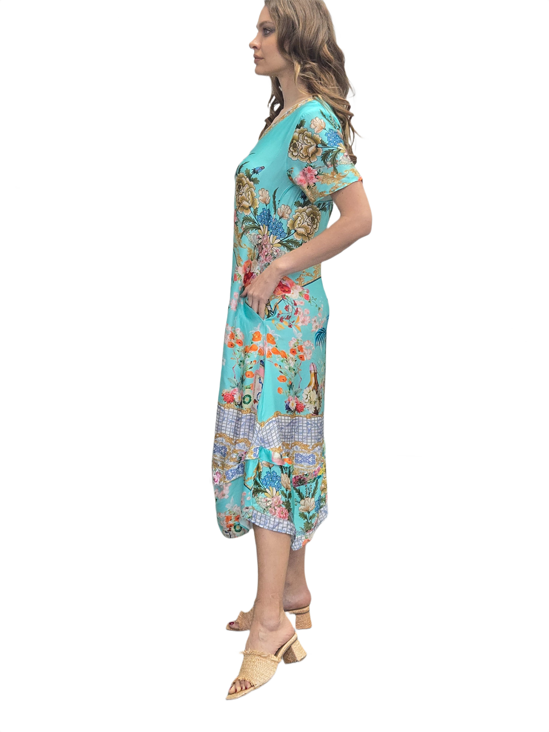 VAST MODAL SATIN MIDI DRESS