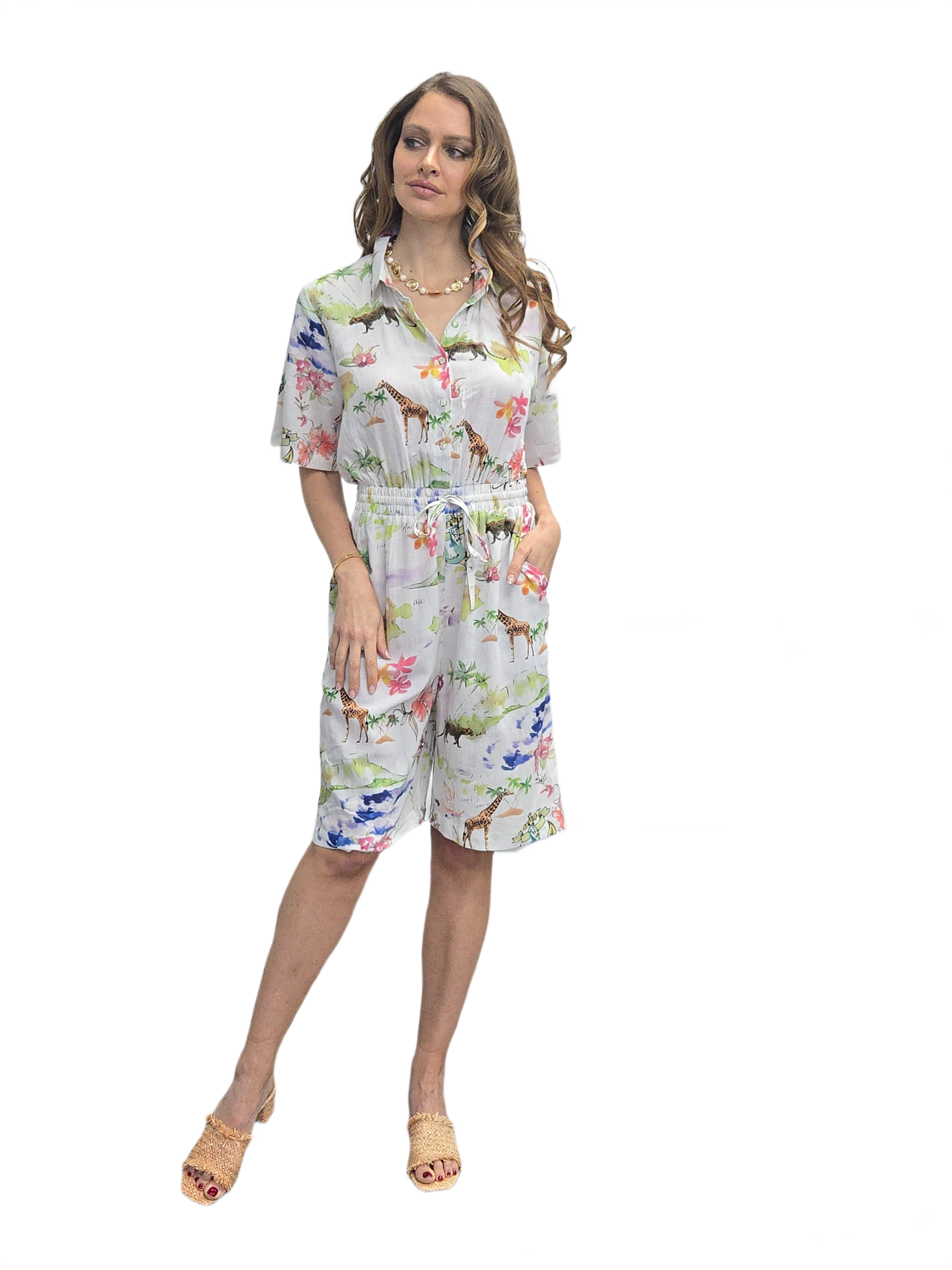 ISLAND VISCOSE LINEN JUMPSUIT