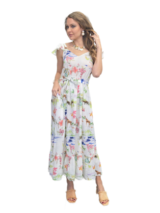 ISLAND VISCOSE LINEN DRESS