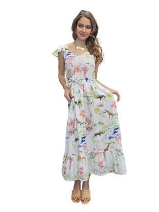 ISLAND VISCOSE LINEN DRESS
