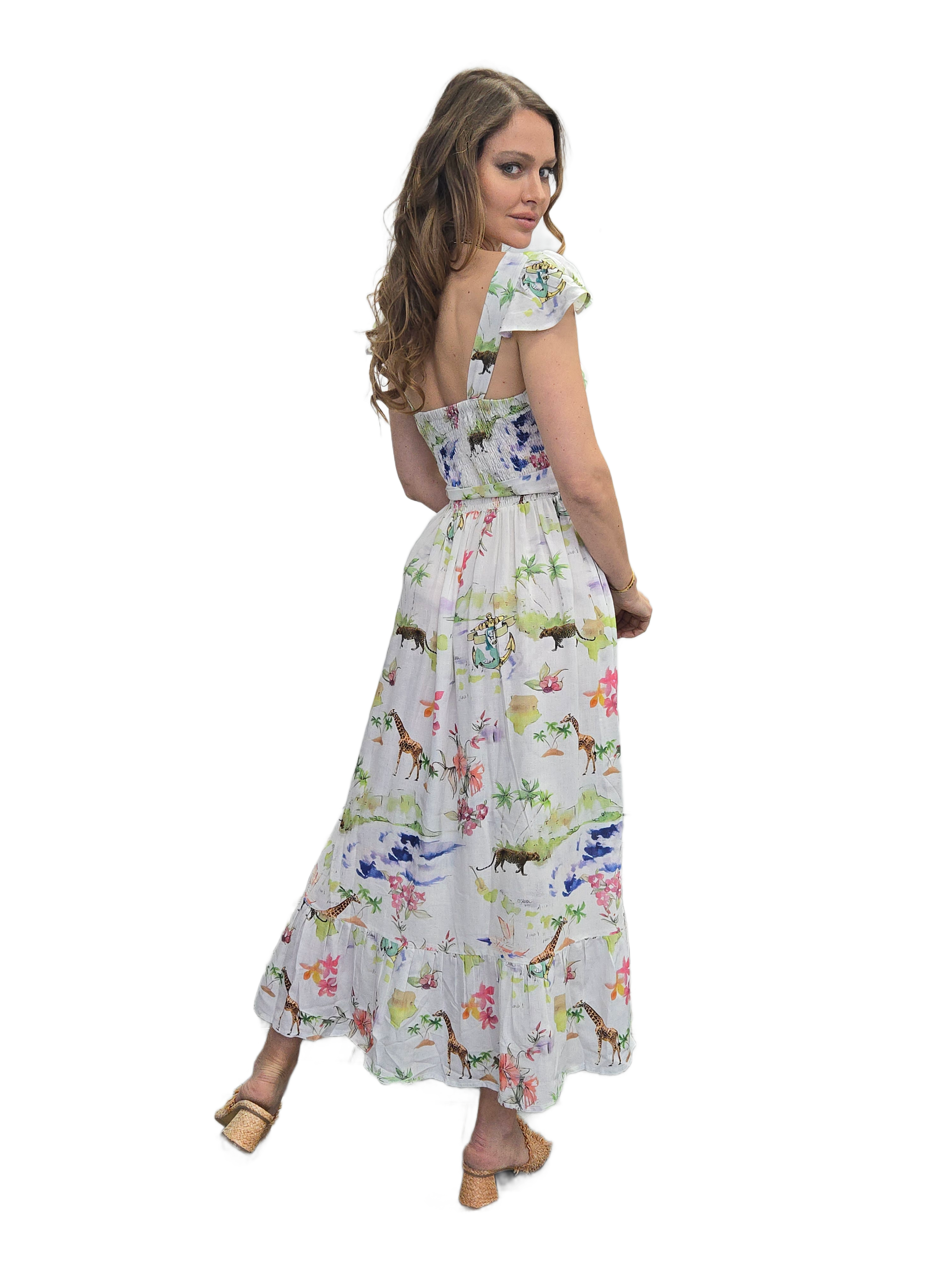 ISLAND VISCOSE LINEN DRESS