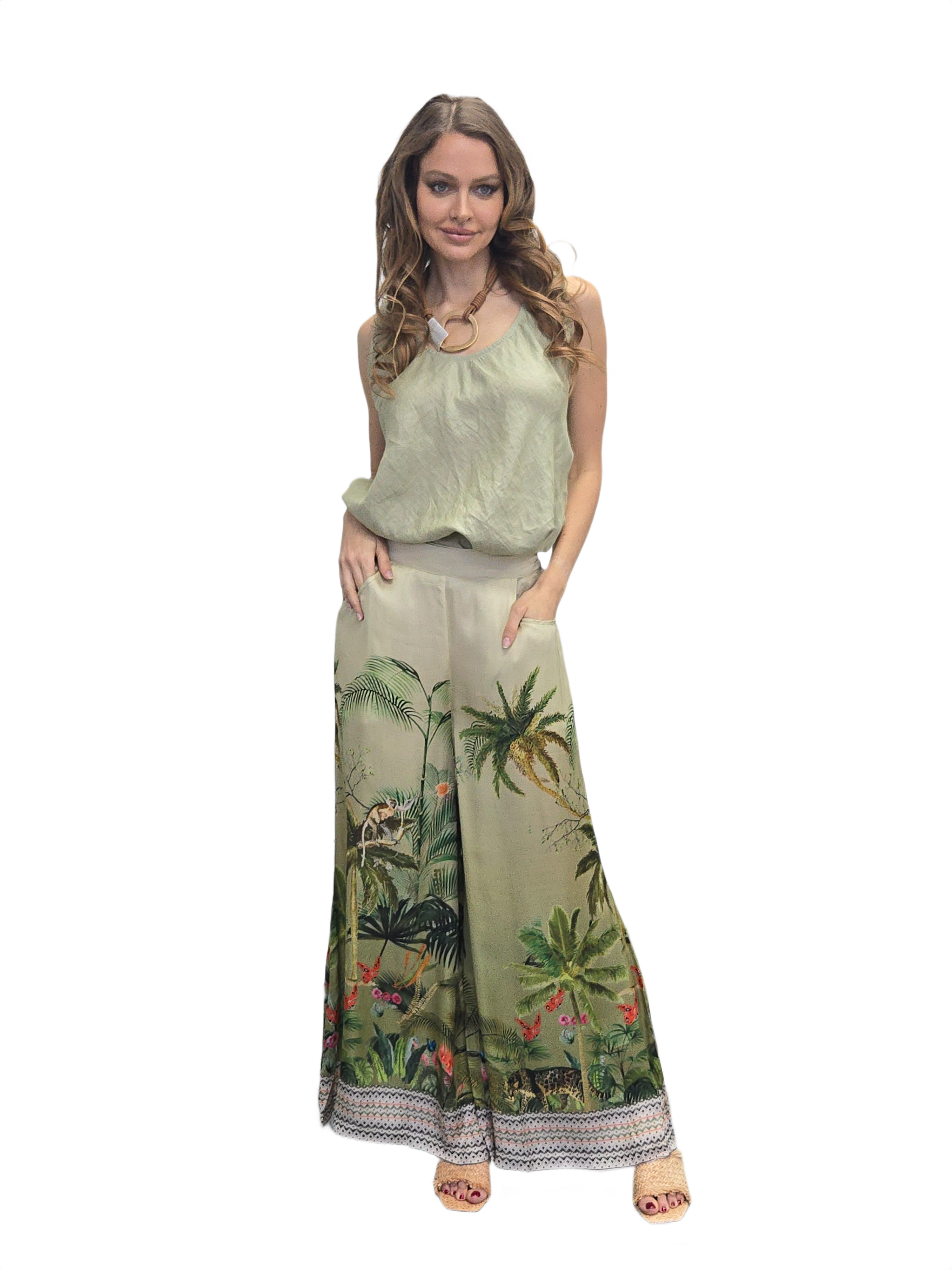 JUNGLE MODAL SATIN PANTS