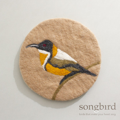 Spinebill Felted Trivet