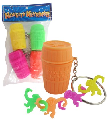 BARREL OF MONKEYS KEYCHAIN
