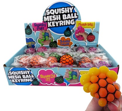 SQUISHY MESH BALL KEYRING 3.5cm
