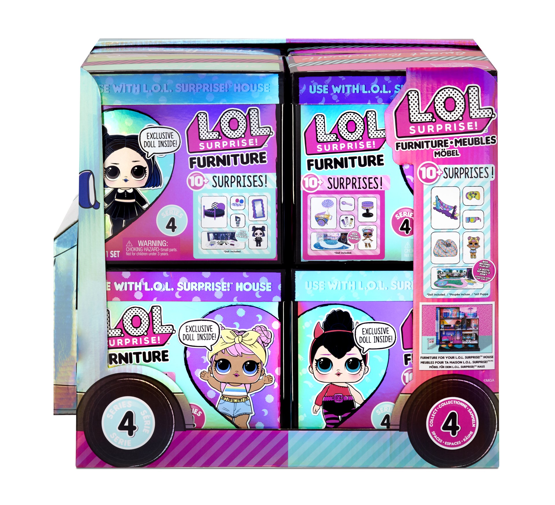 L.O.L. Surprise Furniture with Doll Asst in PDQ Series 4