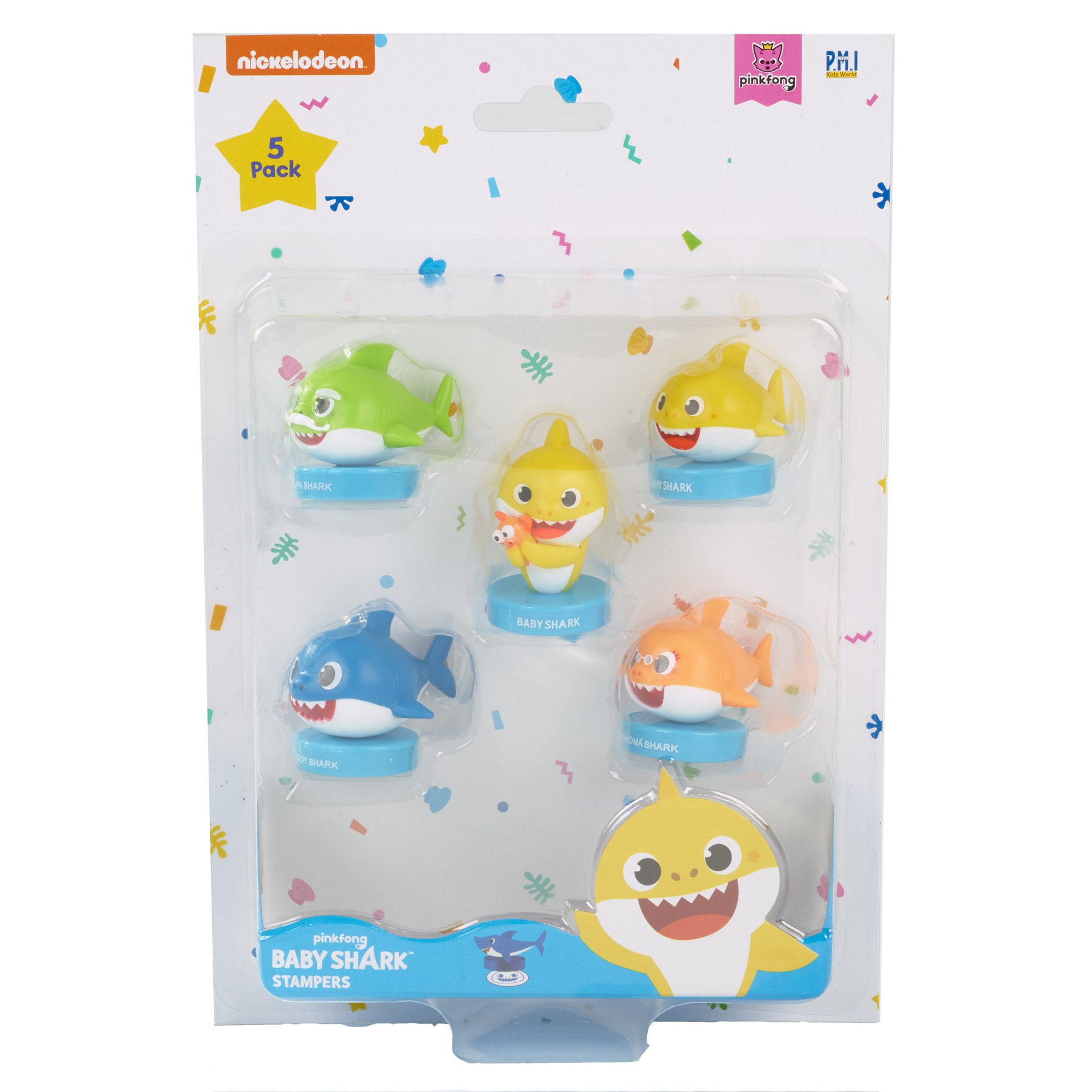 Wholesale BABY SHARK STAMPER BLISTER 5PK ASST Bensons Trading Company