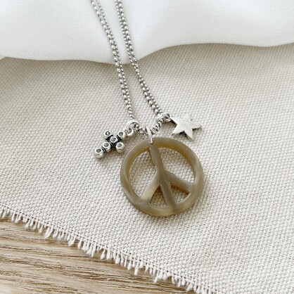Peace Necklace | Silver