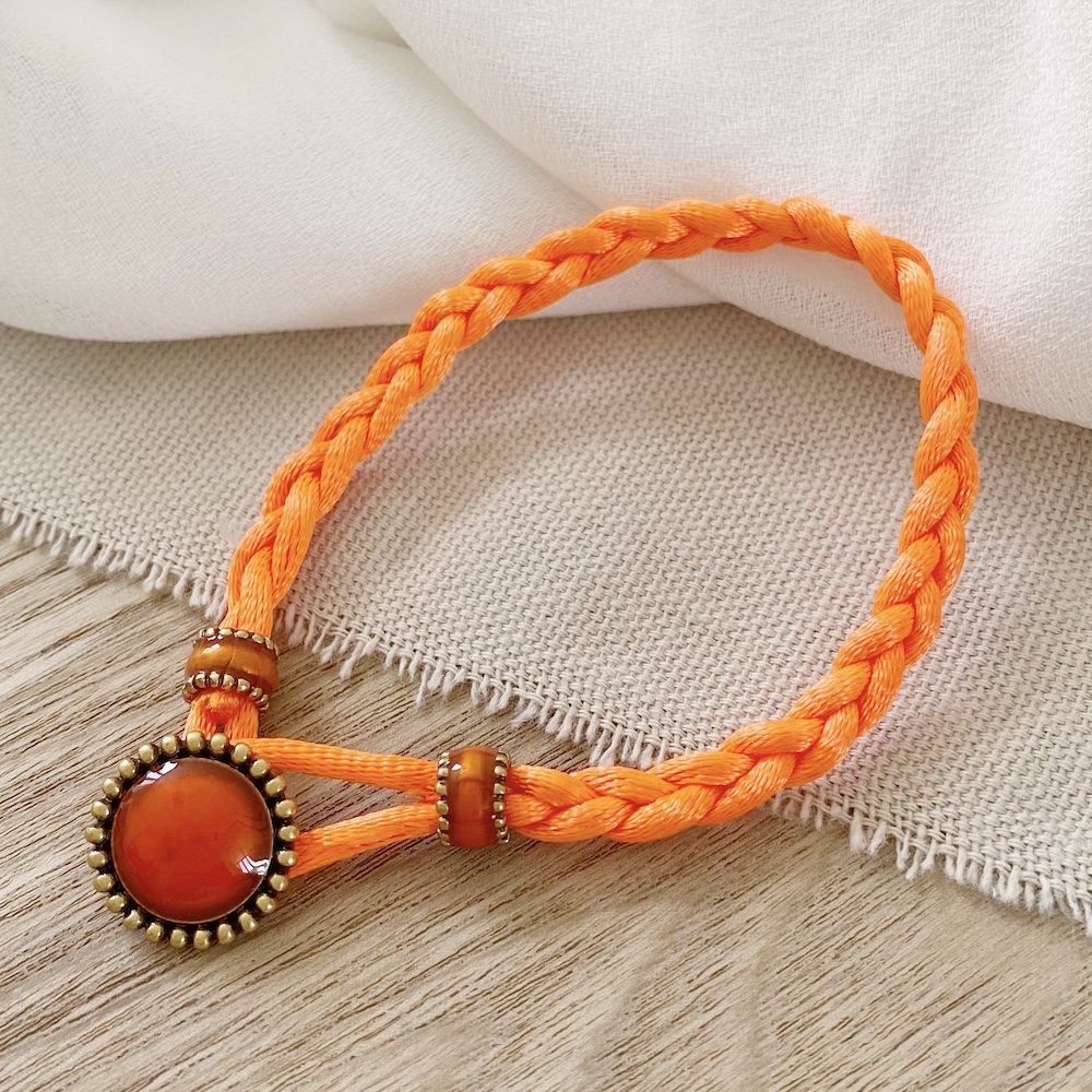 Colourful Spirit Bracelet | Orange | Gold