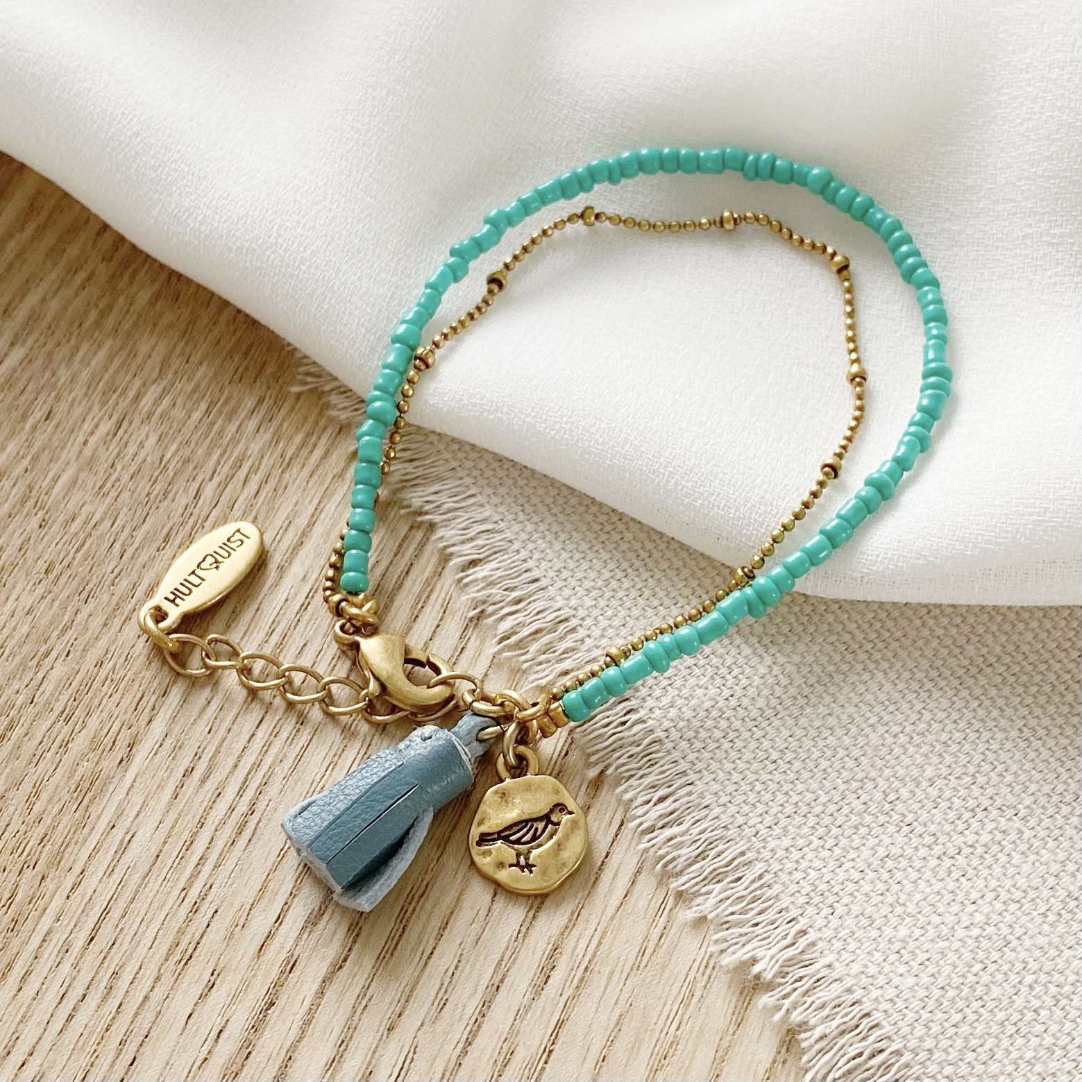 Wren Coin Bracelet | Turquoise | Gold