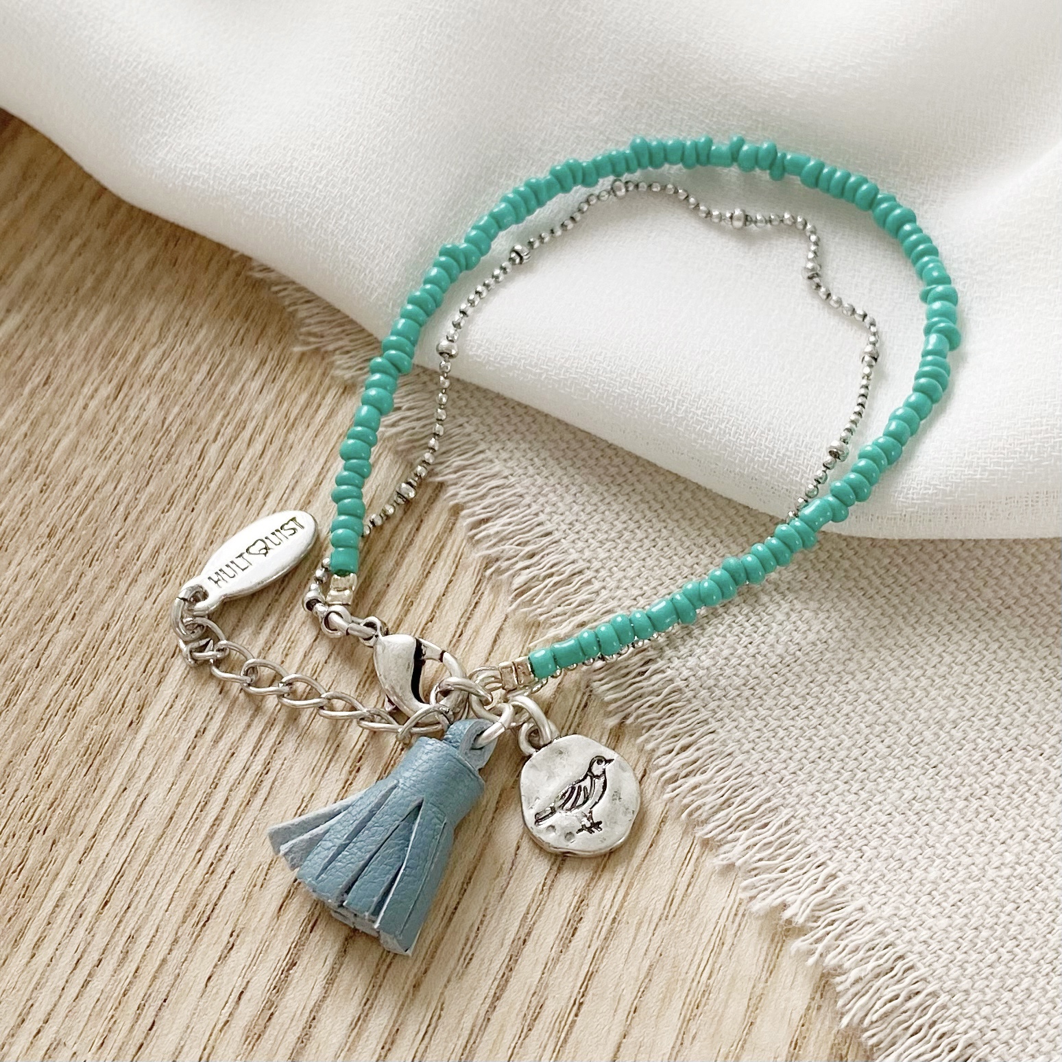 Wren Coin Bracelet | Turquoise | Silver