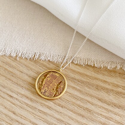 New York from Above Necklace - BiColour