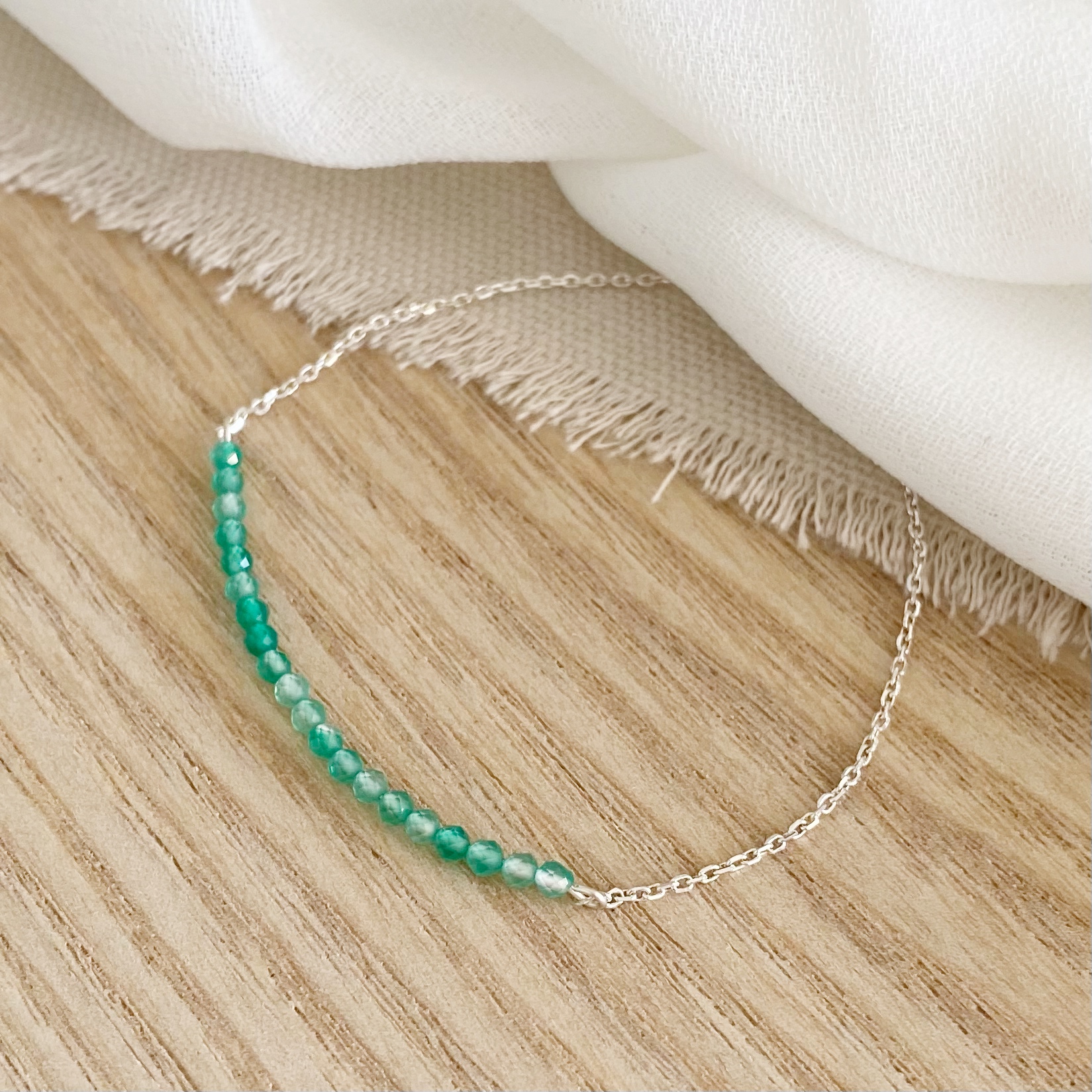 Green Onyx Bracelet | Silver