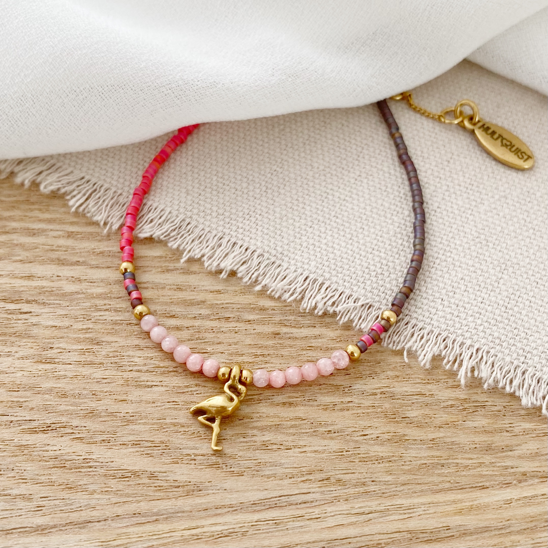 Flamingo Bead Bracelet