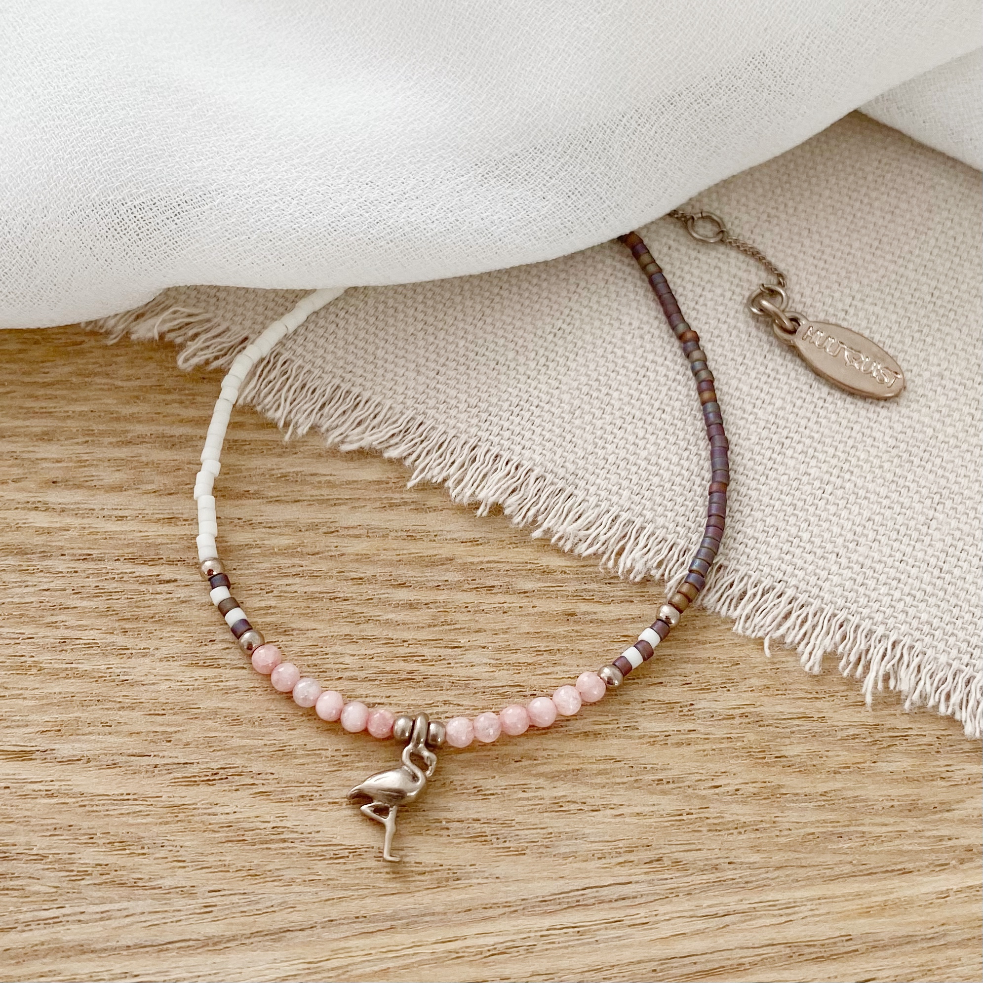 Flamingo Bead Bracelet