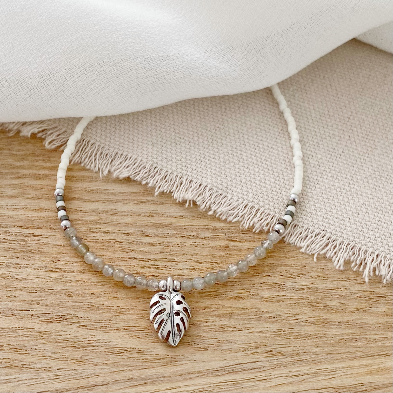 Tropical Paradise Bead Bracelet - Silver