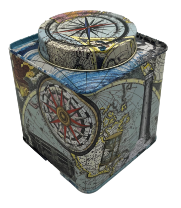 ADVENTURE DESIGN TEA CADDY TIN