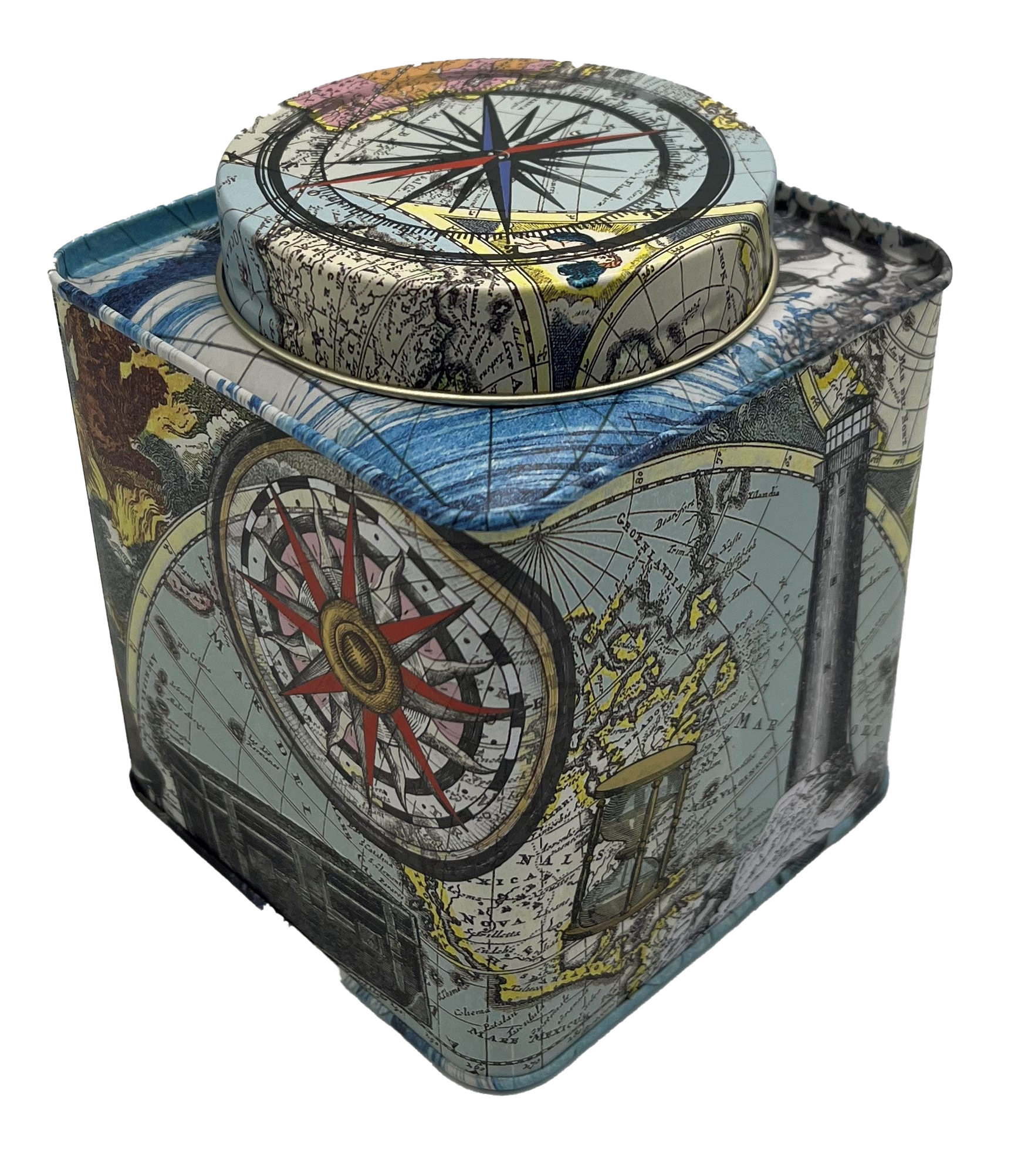 ADVENTURE DESIGN TEA CADDY TIN