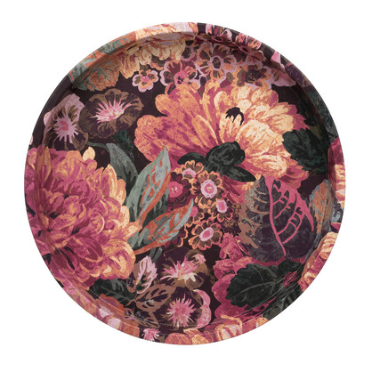 SANDERSON ROSE & PEONY ROUND TIN TRAY