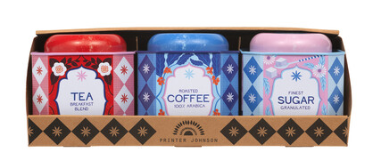 PRINTER JOHNSON CORNER CADDIES SET OF 3 TINS