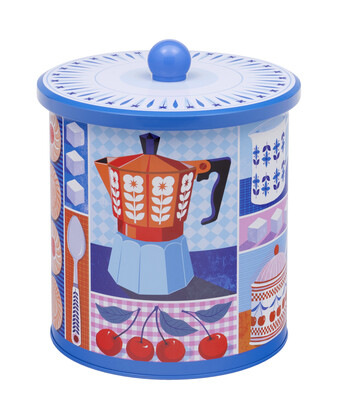 PRINTER JOHNSON BISCUIT BARREL TIN