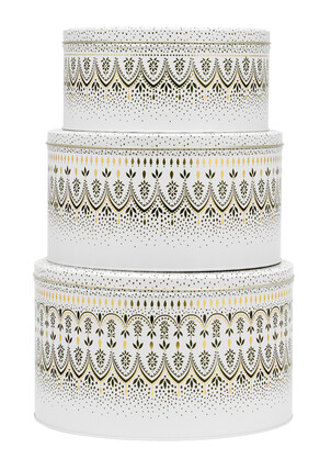 ARTISANNE NOIR LARGE ROUND SET OF 3 CAKE TINS