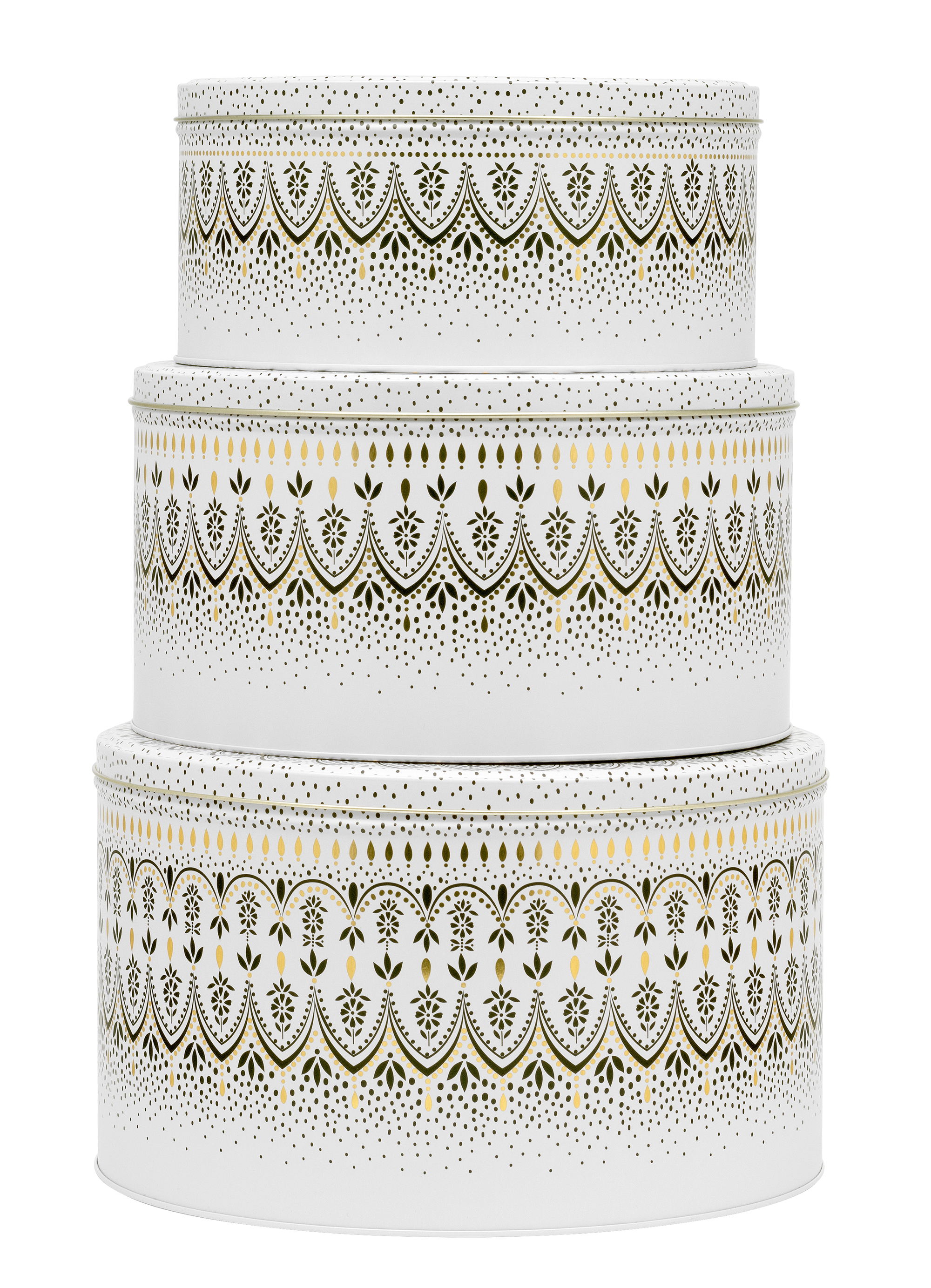 ARTISANNE NOIR LARGE ROUND SET OF 3 CAKE TINS