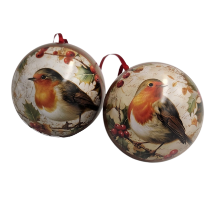 ROBIN BAUBLE TIN
