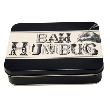 BAH HUMBUG SMALL RECTANGLE TIN