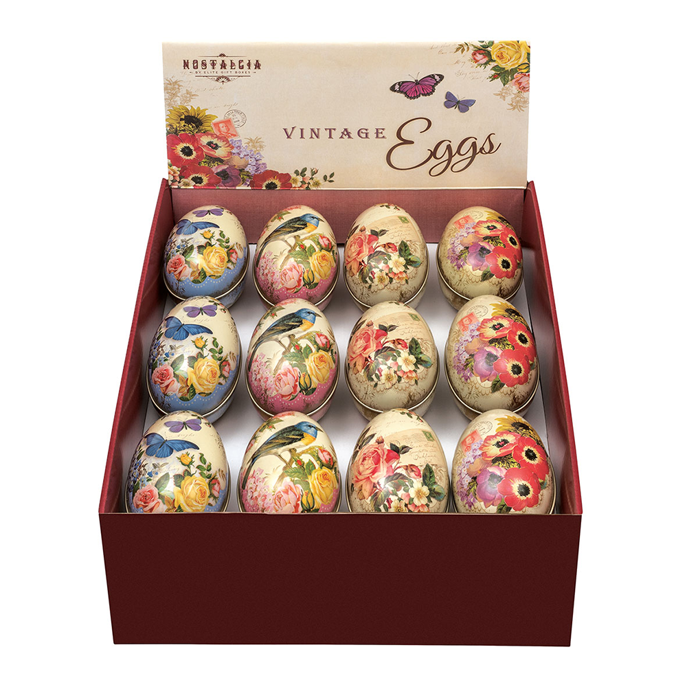 NOSTALGIC EGG SHAPE TINS