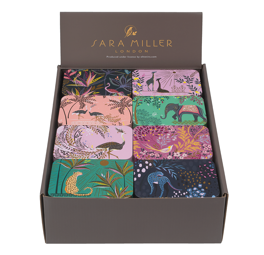 SARA MILLER NEW RECTANGLE SLIP LID POCKET TIN
