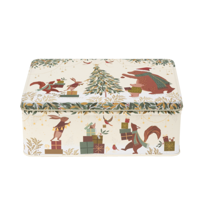 SARA MILLER WOODLAND TALES BEAR BISCUIT TIN