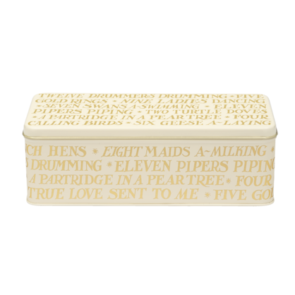 EMMA BRIDGEWATER 12 DAYS OF CHRISTMAS DEEP RECTANGLE TIN