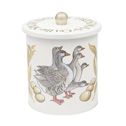 EMMA BRIDGEWATER SIX GEESE A LAYING BISCUIT BARREL TIN
